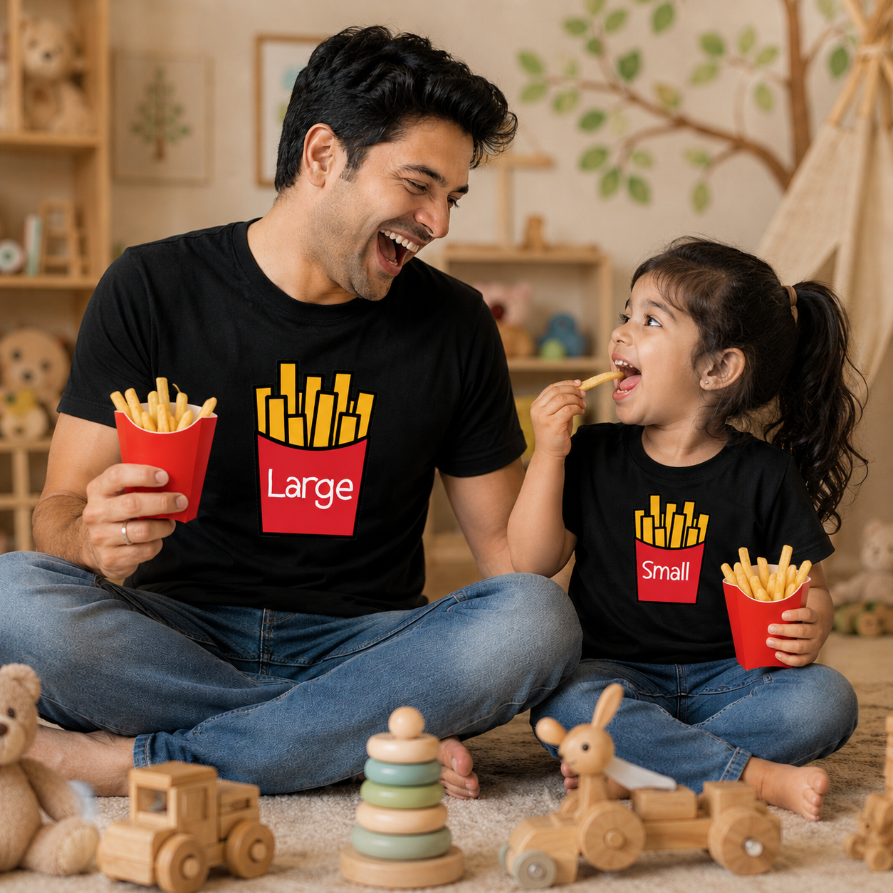 New Born & Baby Clothing | Large & Small Father Daughter Twinning Sets T-shirt | Soft T-shirt