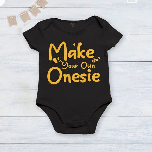 Fully customized infant onesie_ black