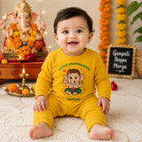 Little Vignaharta with customised name_ Full Yellow Romper