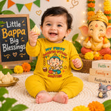 My First Ganesh Utsav with customised name_ Full Yellow Romper