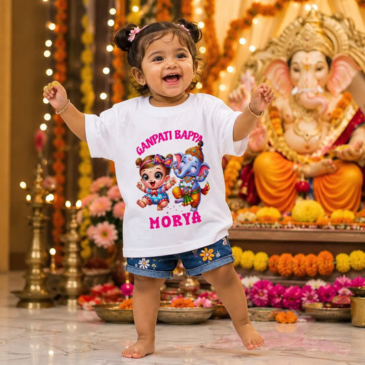 Ganpati bappa Morya 1 _White Tee