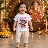 Ganpati bappa 1 2 3 4 ......White tee