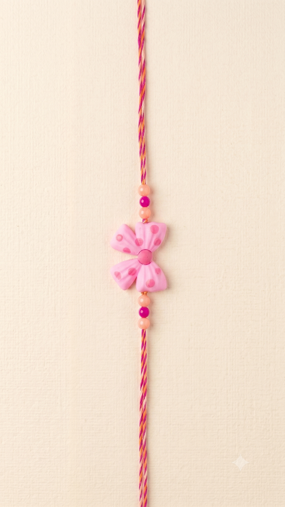 Pink Bow Bracelet Rakhi