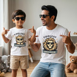 New Born & Baby Clothing | Coolest Dad & Son Twinning White Sets | Soft T-shirt