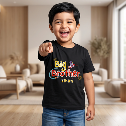 Big Brother customised with name _ Black tee