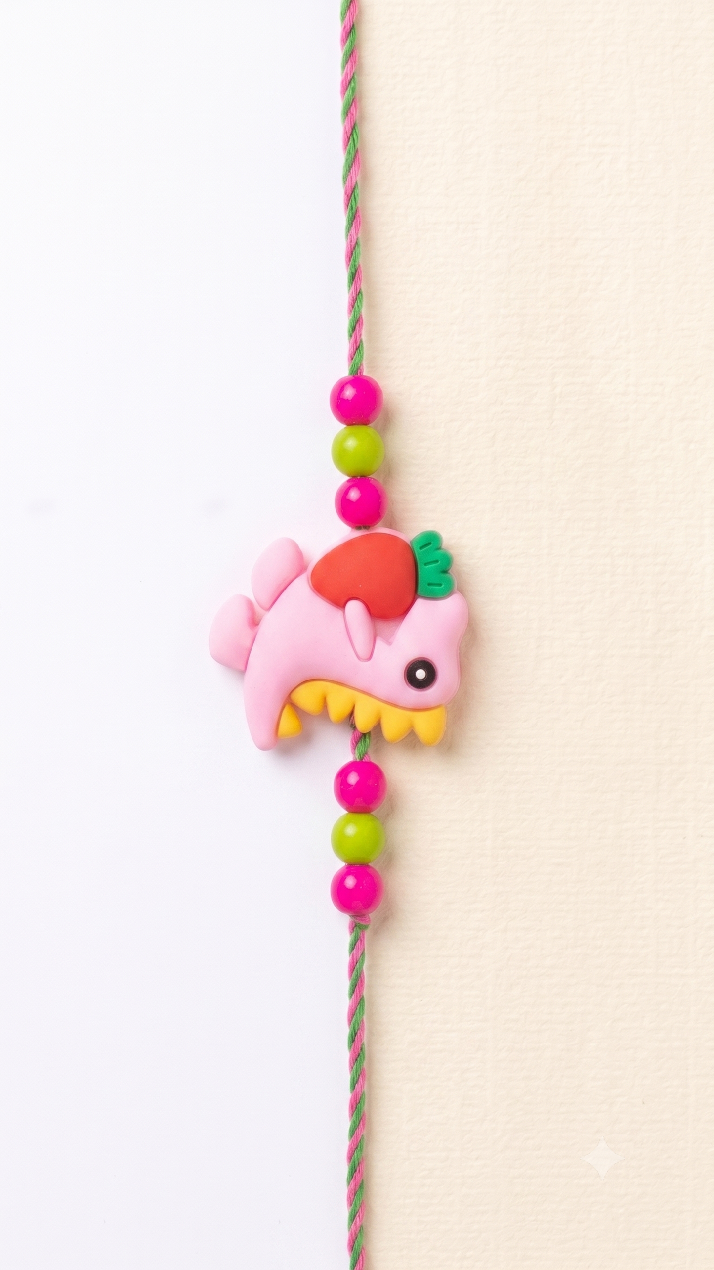 Pink Dino Bracelet Rakhi