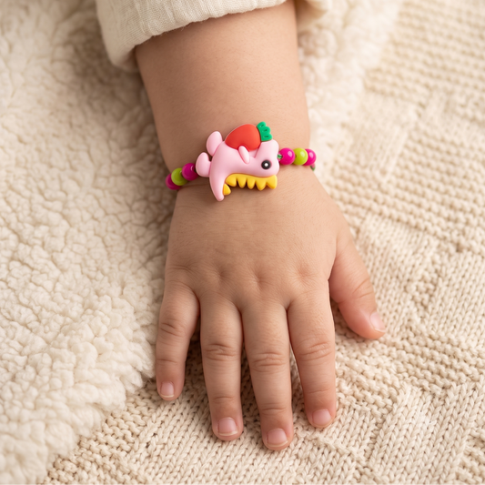 Pink Dino Bracelet Rakhi