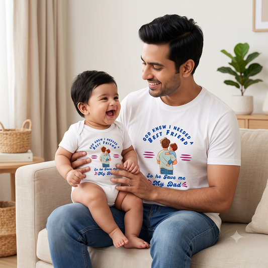 New Born & Baby Clothing | Best Friend Twinning set White Combo | Soft T-shirt