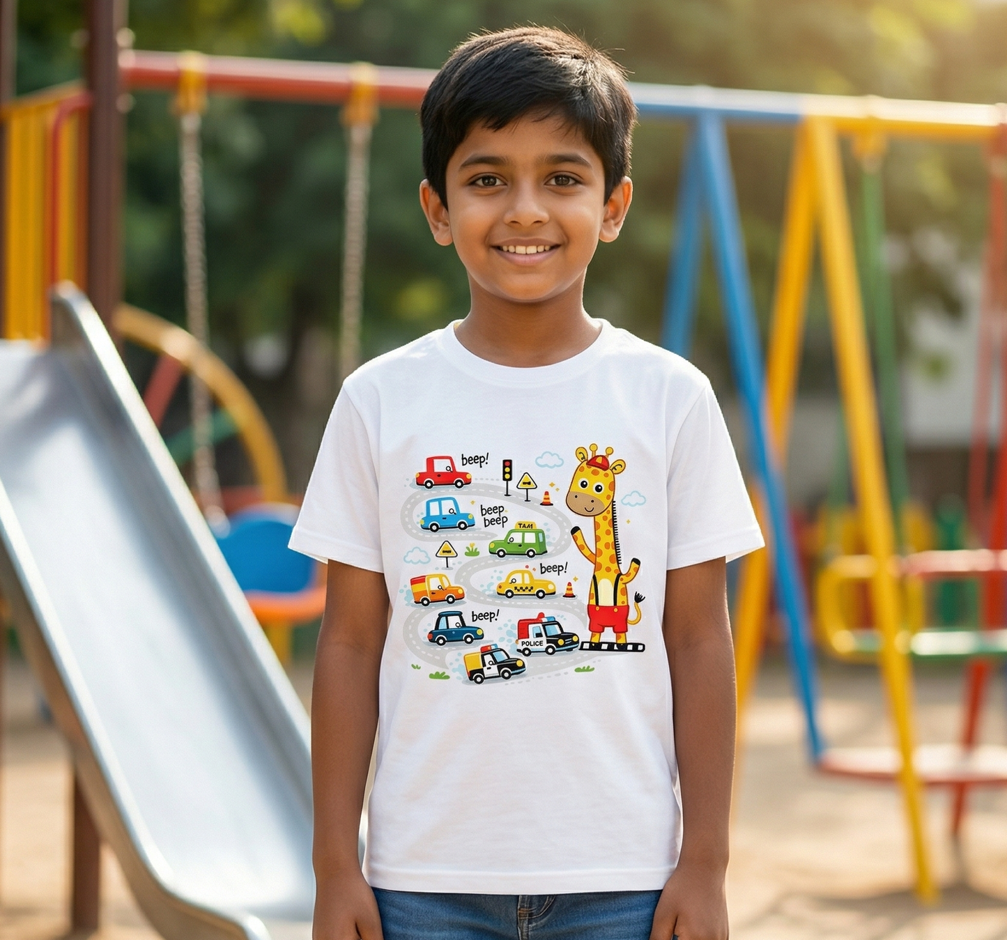 Giraffe Printed Kid's T-Shirt