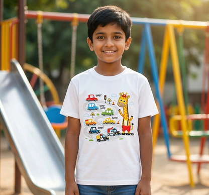 Giraffe Printed Kid's T-Shirt