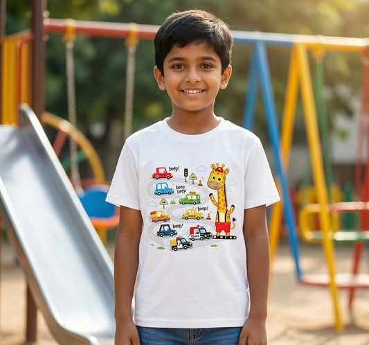 Giraffe Printed Kid's T-Shirt