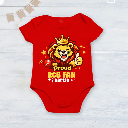 New Born & Baby Clothing | Royal Tiny Fan With Customized Baby Name Dress | Soft Cotton