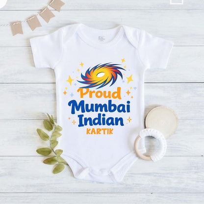 New Born & Baby Clothing | Proud Mumbai Indian With Customized Baby Name | Soft Cotton