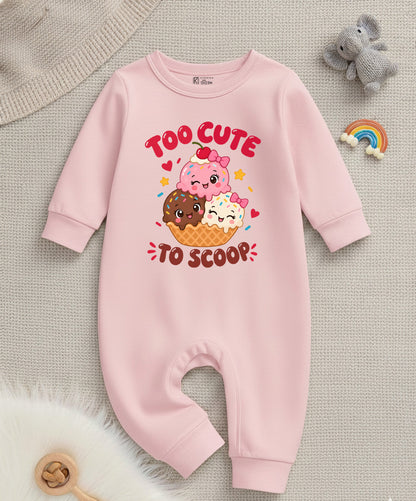 Karmikh Baby Romper | Too Cute to Scoop Baby Romper – Pink 🍦💕 | Full Romper