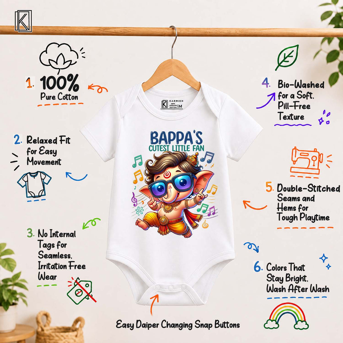 Bappa's Cutest Little Fan White