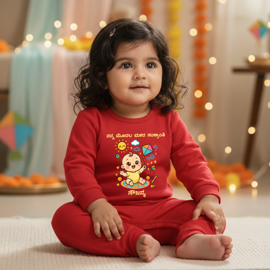 Sankanthri Baby Outfit in kannada