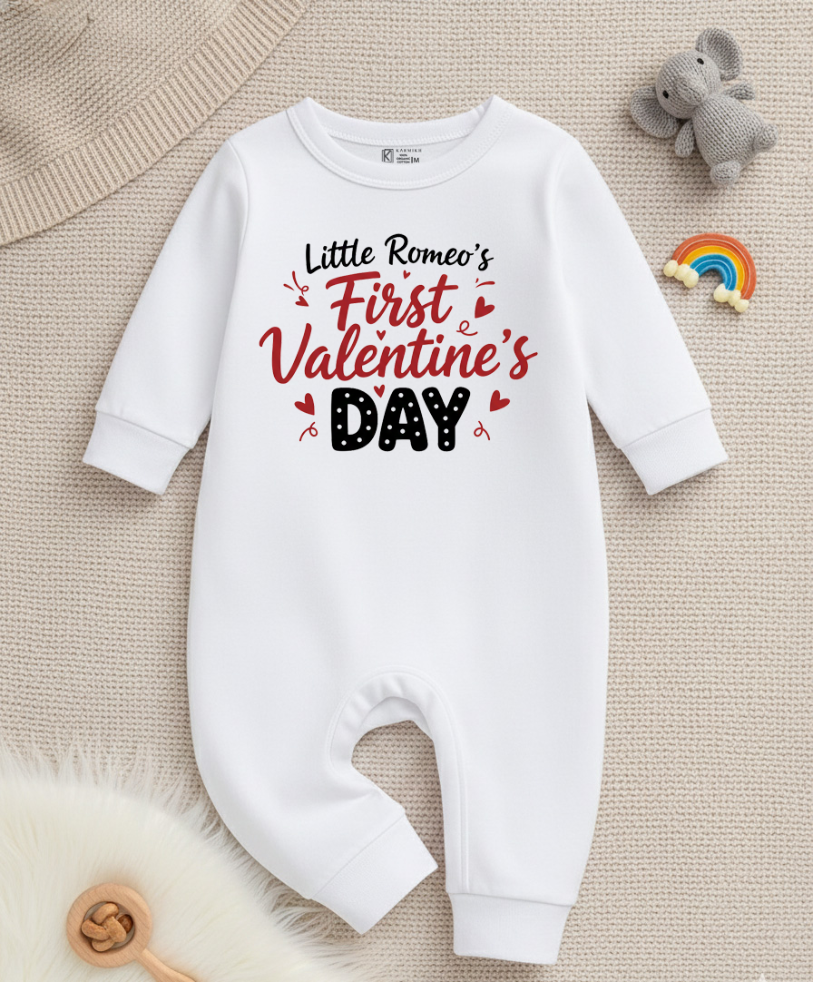 New Born & Baby Clothing | Baby’s First Valentine Outfit – Little Romeo's First Valentine's Day  | Soft Cotton
