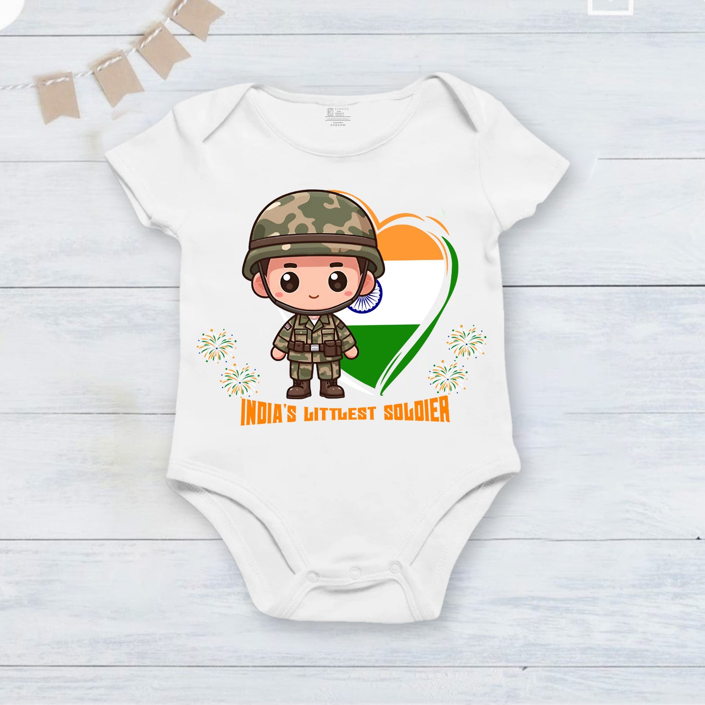 India's Littlest Soldier _White Onesie