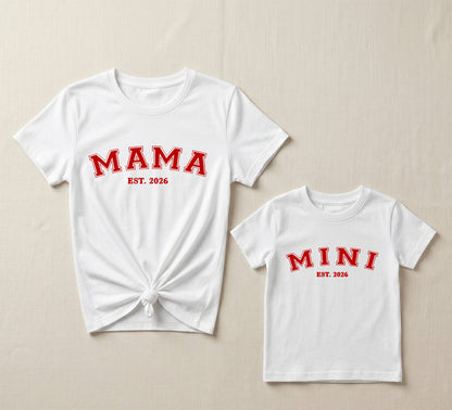Mama & Mini White T-shirt Combo