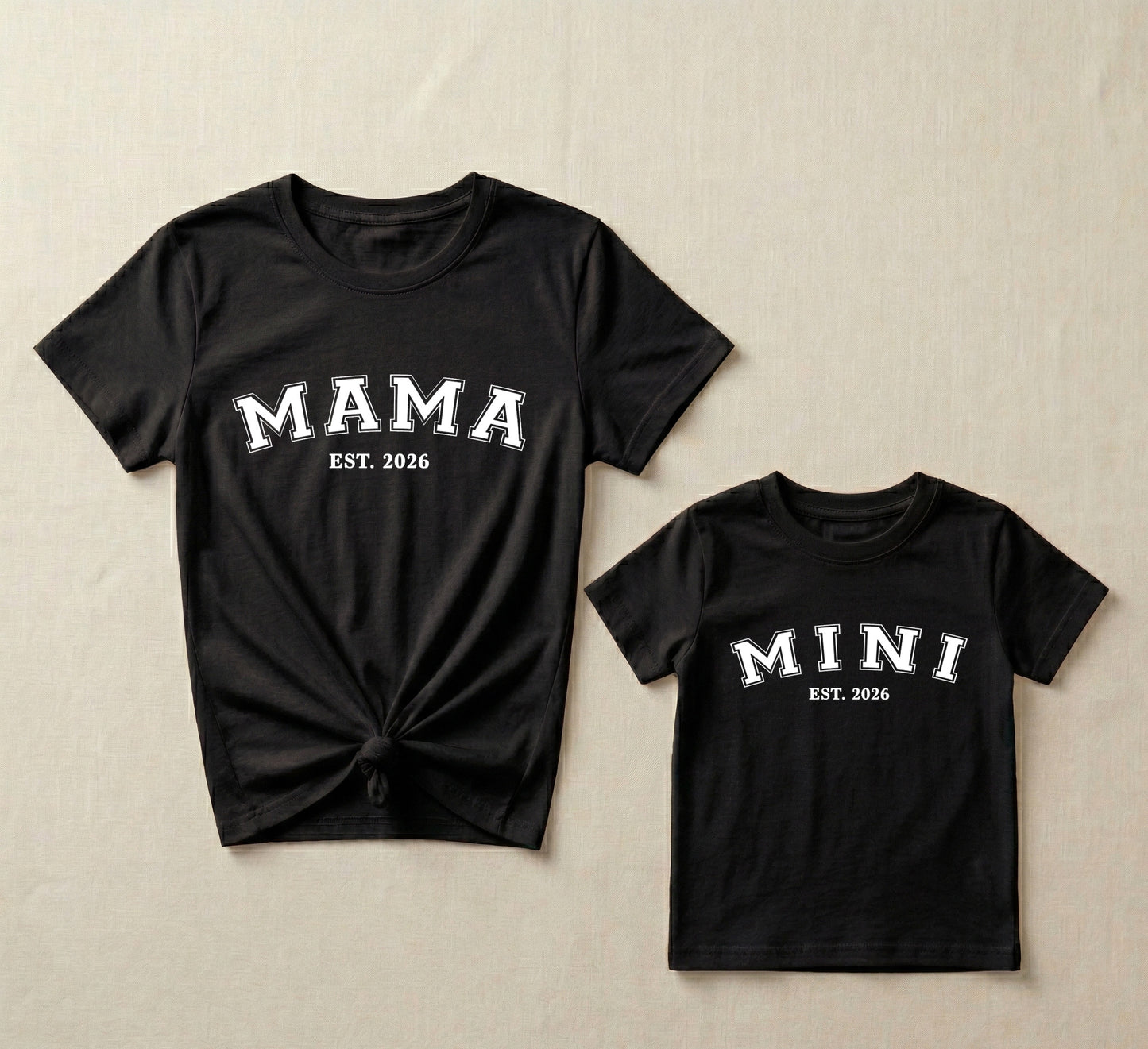 Mama & Mini Black T-shirt Combo
