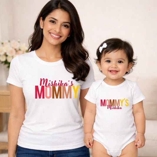 Mommy With Customized Baby Name Mother's Day