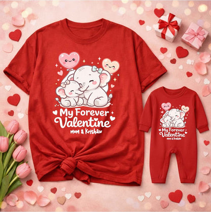 New Born & Baby Clothing | Baby’s First Valentine Outfit –Forever Valentine Mom & Daughter Duo | Soft Cotton
