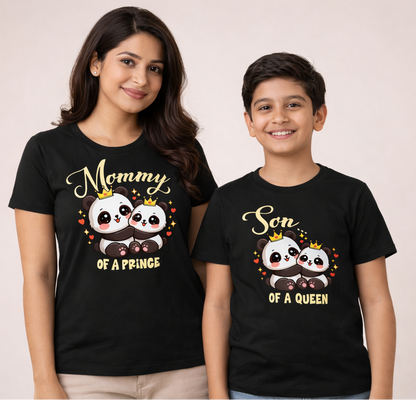 New Born & Baby Clothing | Mommy Of A Prince & Son Of A Queen | Soft Cotton Combo T-shirt