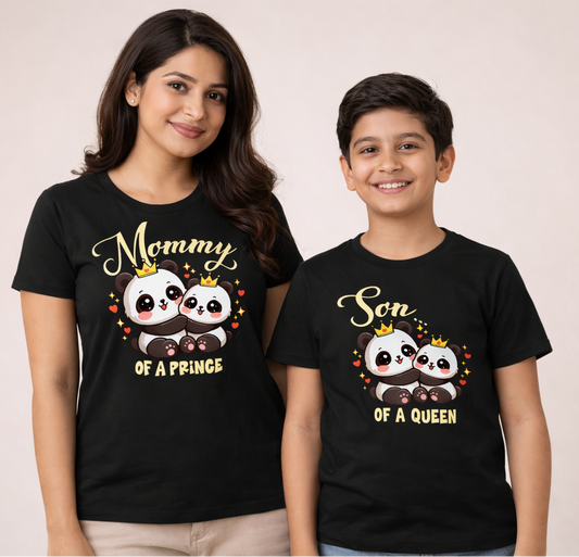 New Born & Baby Clothing | Mommy Of A Prince & Son Of A Queen | Soft Cotton Combo T-shirt