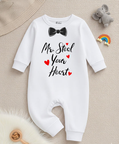 New Born & Baby Clothing | Baby’s First Valentine Outfit – Mr. Steal Your Heart   | Soft Cotton