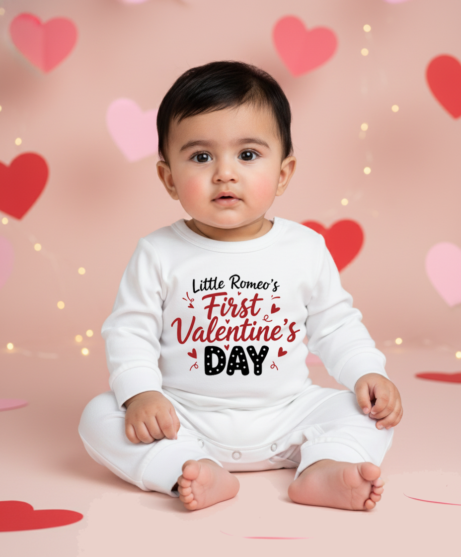 New Born & Baby Clothing | Baby’s First Valentine Outfit – Little Romeo's First Valentine's Day  | Soft Cotton