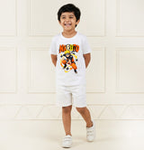 Naruto Inspired Printed Kids' White T-Shirt