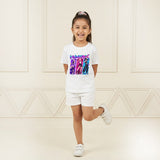 Huntrix Inspired Printed Kid's White T-Shirt