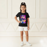 TRIX Idol Trio Inspired Printed Kid's Black T-Shirt