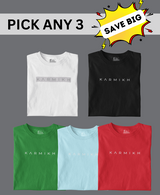 Men Round Neck Classic Karmikh Cotton T-Shirt - Pack of 3