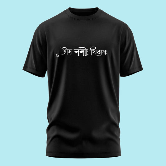 Om Namah Shivay Black Regular Fit T-shirt