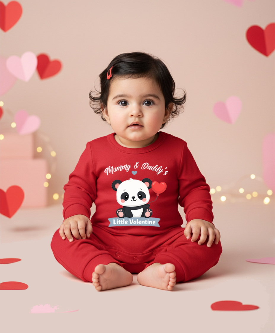 New Born & Baby Clothing | Baby’s First Valentine Outfit –Mommy & Daddy 's Little Valentine  | Soft Cotton