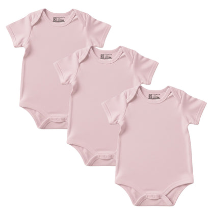New Born & Baby Clothing | Plain Pink Soft Cotton combo 3 Rompers | Soft Cotton