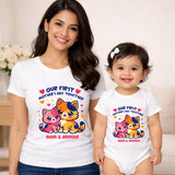 New Born & Baby Clothing | Our First Mothers Day Together With The customized Baby Name Combo White | Soft Cotton