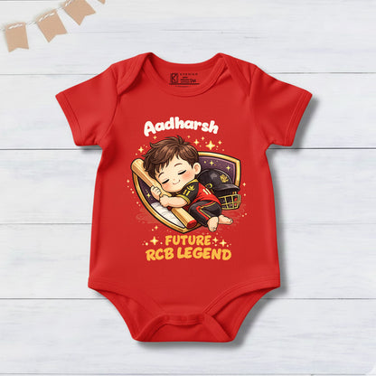 New Born & Baby Clothing | Future RCB Legend With Customized Baby Name | Soft Cotton
