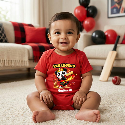 New Born & Baby Clothing | RCB Legend With Customized Baby Name | Soft Cotton
