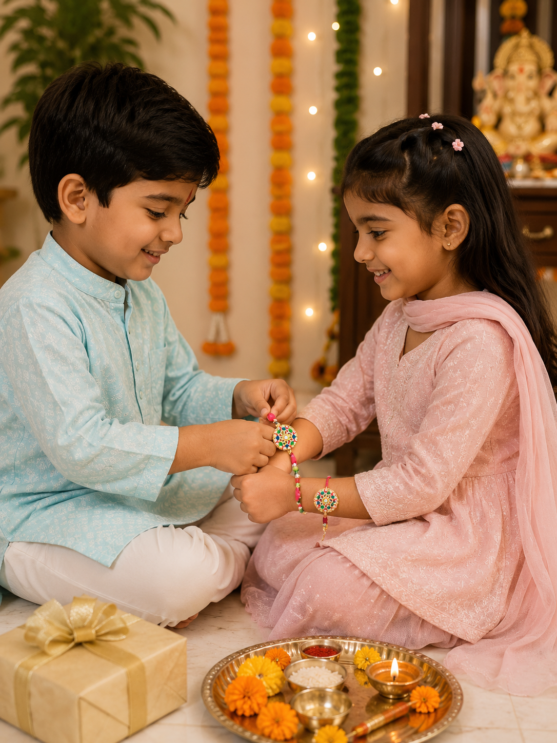 Sibling Twinning Bracelet Rakhi for brother & Sister