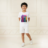 SajaBoys Group Inspired Printed Kid's Black T-Shirt