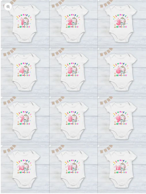 Infant monthly birthday 12 Months of Love_ Customized name White Onesie