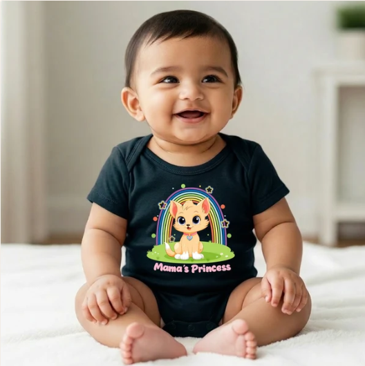New Born & Baby Clothing | Mama + Masi + Mamu – 3-Piece Baby Bodysuit Combo | Soft Cotton