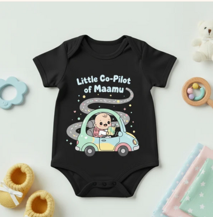 New Born & Baby Clothing | Mamu + Masi + Bua – 3-Piece Baby Bodysuit Combo | Soft Cotton