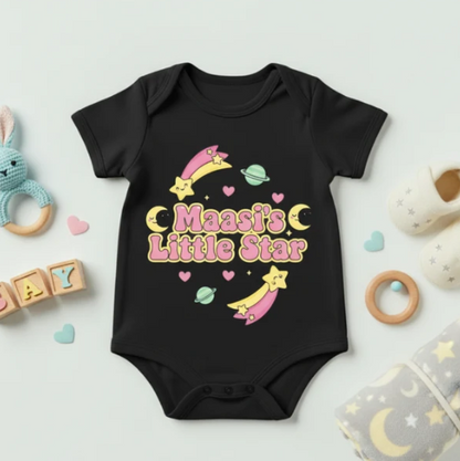 New Born & Baby Clothing | Mama + Masi + Mamu – 3-Piece Baby Bodysuit Combo | Soft Cotton