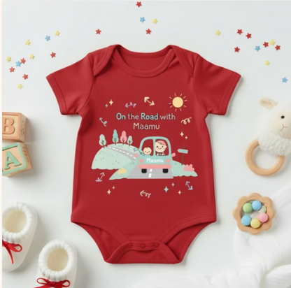 New Born & Baby Clothing | Mama + Masi + Mamu – 3-Piece Baby Bodysuit Combo | Soft Cotton