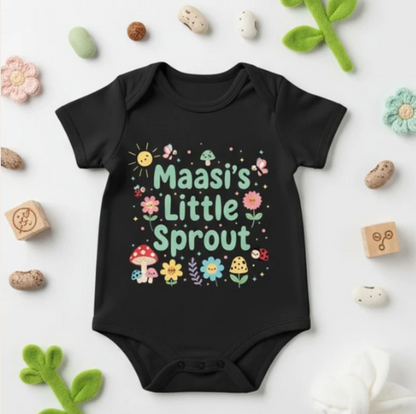 New Born & Baby Clothing | Mama + Mamu + Masi – 3-Piece Baby Bodysuit Combo | Soft Cotton
