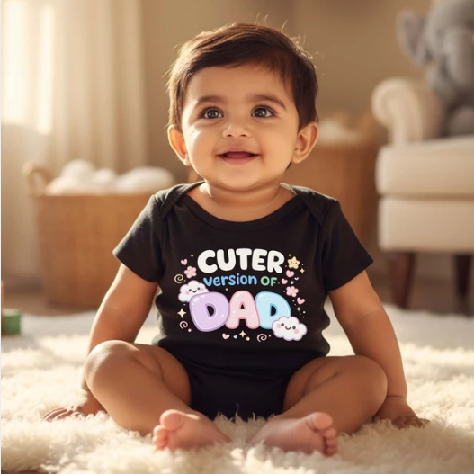 New Born & Baby Clothing |Mom + Dad + Me – 3-Piece Baby Bodysuit Combo | Soft Cotton