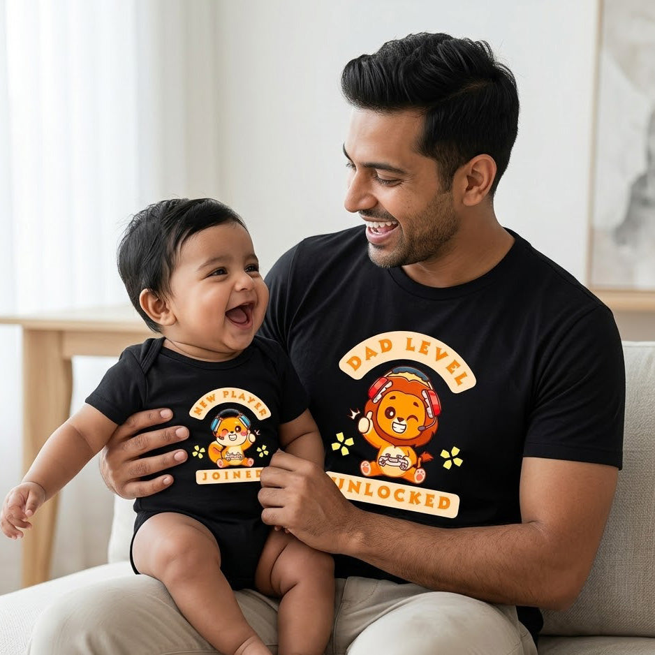 New Born & Baby Clothing | Dad level unlocked and new player joined Black Combo | Soft T-shirt